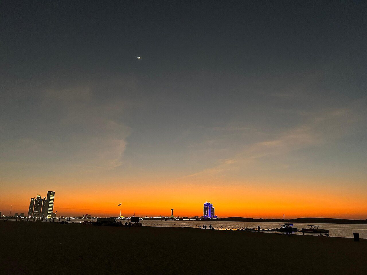 Abu Dhabi waterfront city scenery; broader urban context, not Umm Al Emarat Park itself