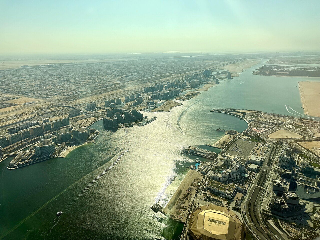 Yas Bay Waterfront on Yas Island; nearby island scenery, not Yas Beach itself