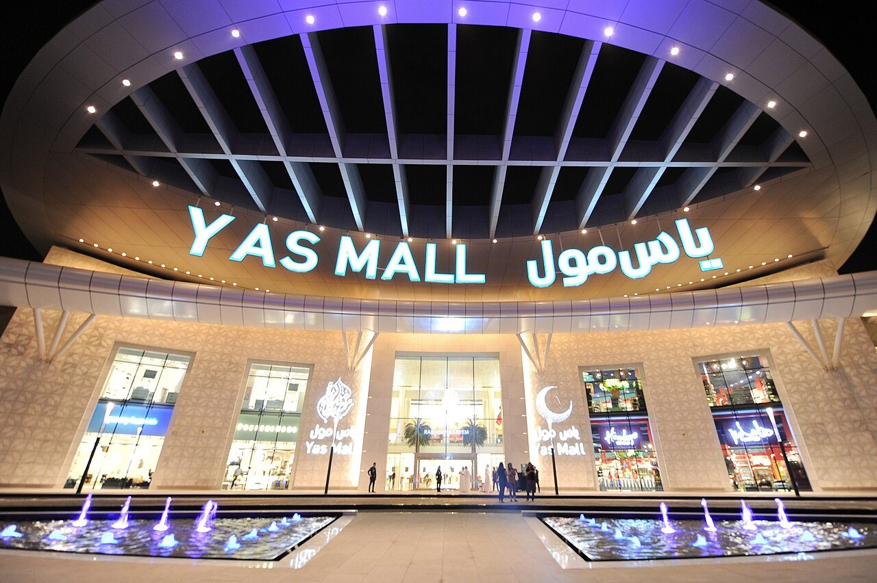Yas Mall exterior; nearby setting for CLYMB, not its climbing or flight facilities