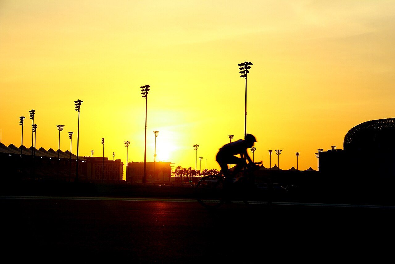 Sunset at Yas Marina Circuit