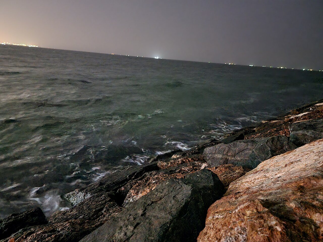 Ajman Corniche waterfront; not a close view of the watchtower