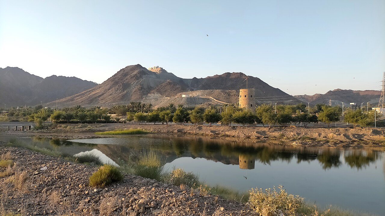 Masfout mountain-town landscape and fort; not Masfout Museum