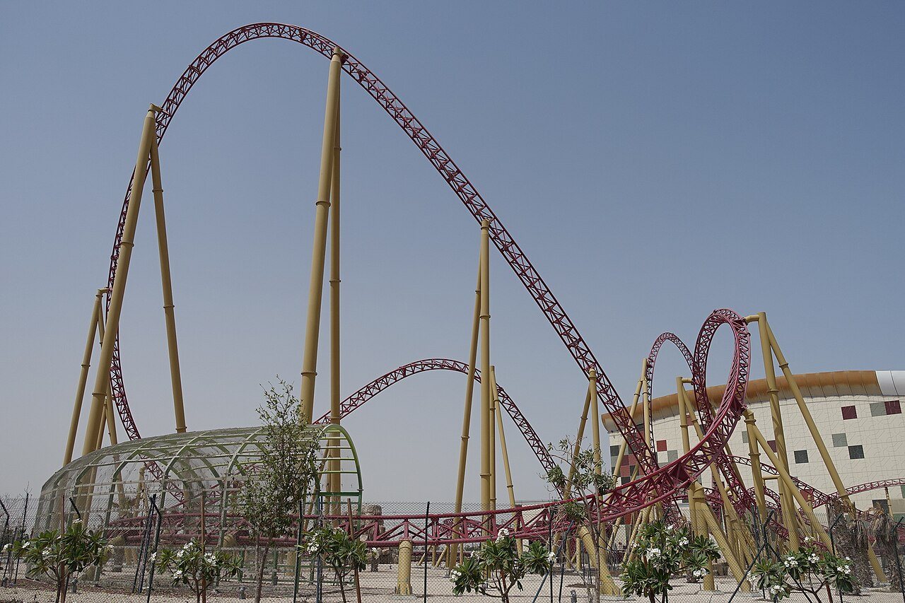 Velociraptor roller coaster at IMG Worlds of Adventure