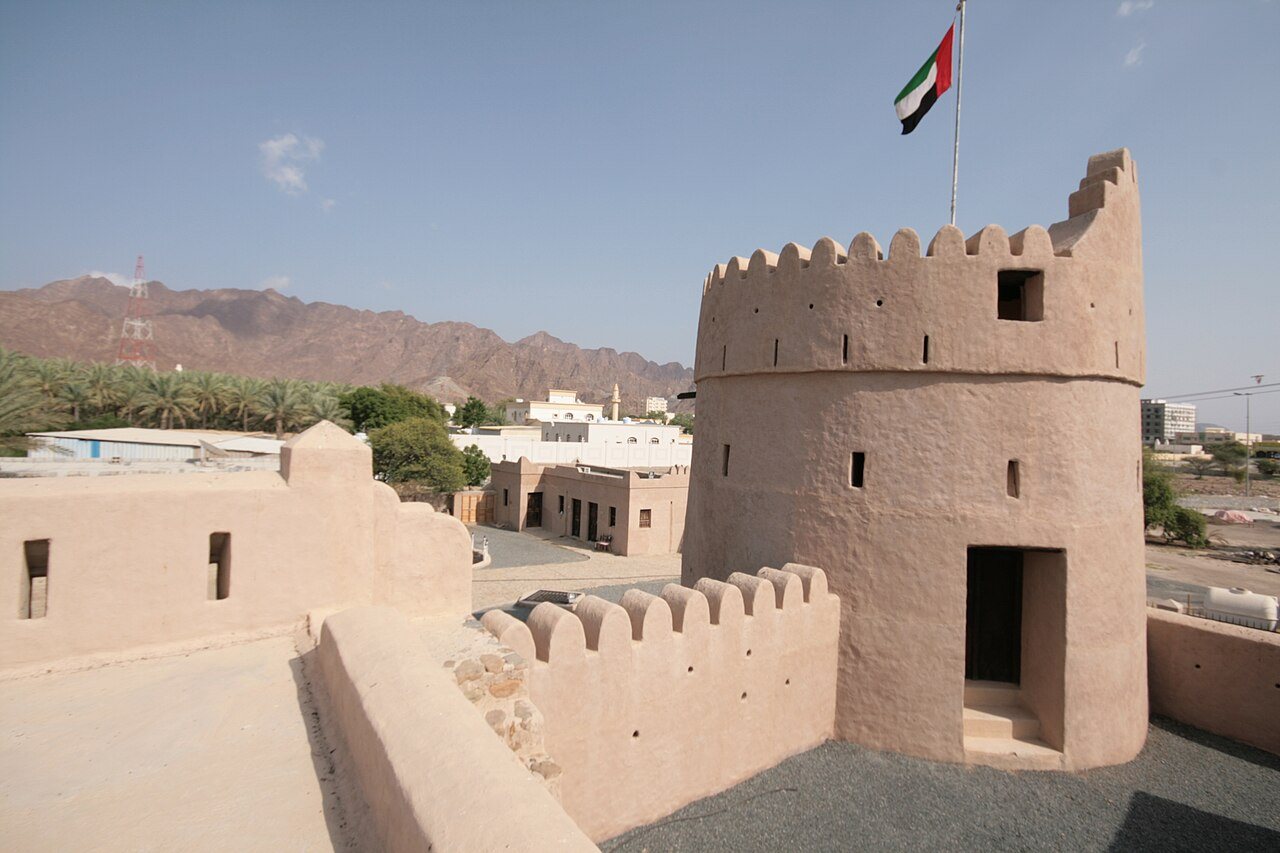 Masafi Fort and its mountain-town setting; not Friday Market stalls