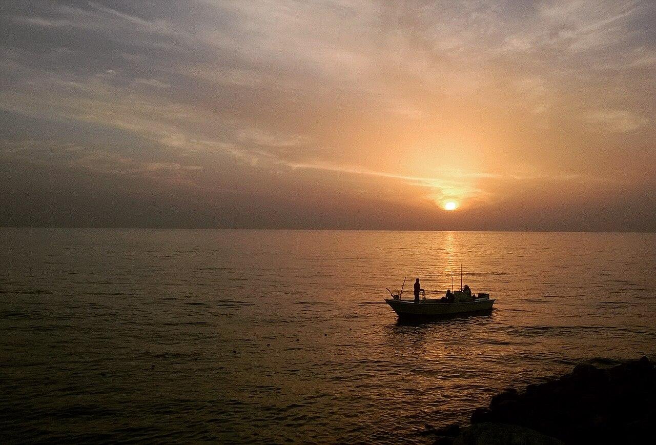 Ras Al Khaimah beach sunset scenery; not an identified Flamingo Beach view
